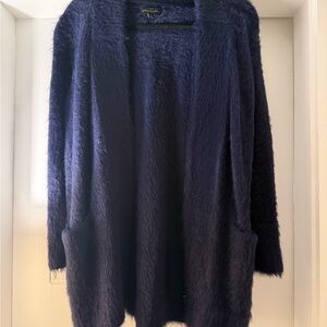Women's Banana Republic Navy Blue Fuzzy Sweater